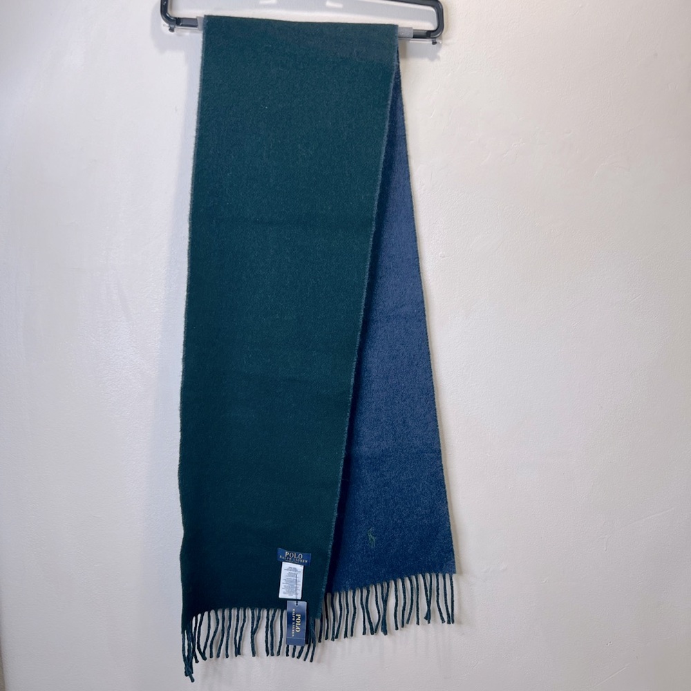 Polo by Ralph Lauren Green and Blue Men's Scarf OS